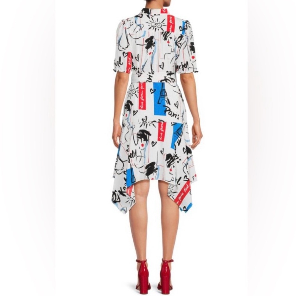 NWT Karl Lagerfeld Paris Abstract Shirt Dress, Size 18W - Picture 2 of 3